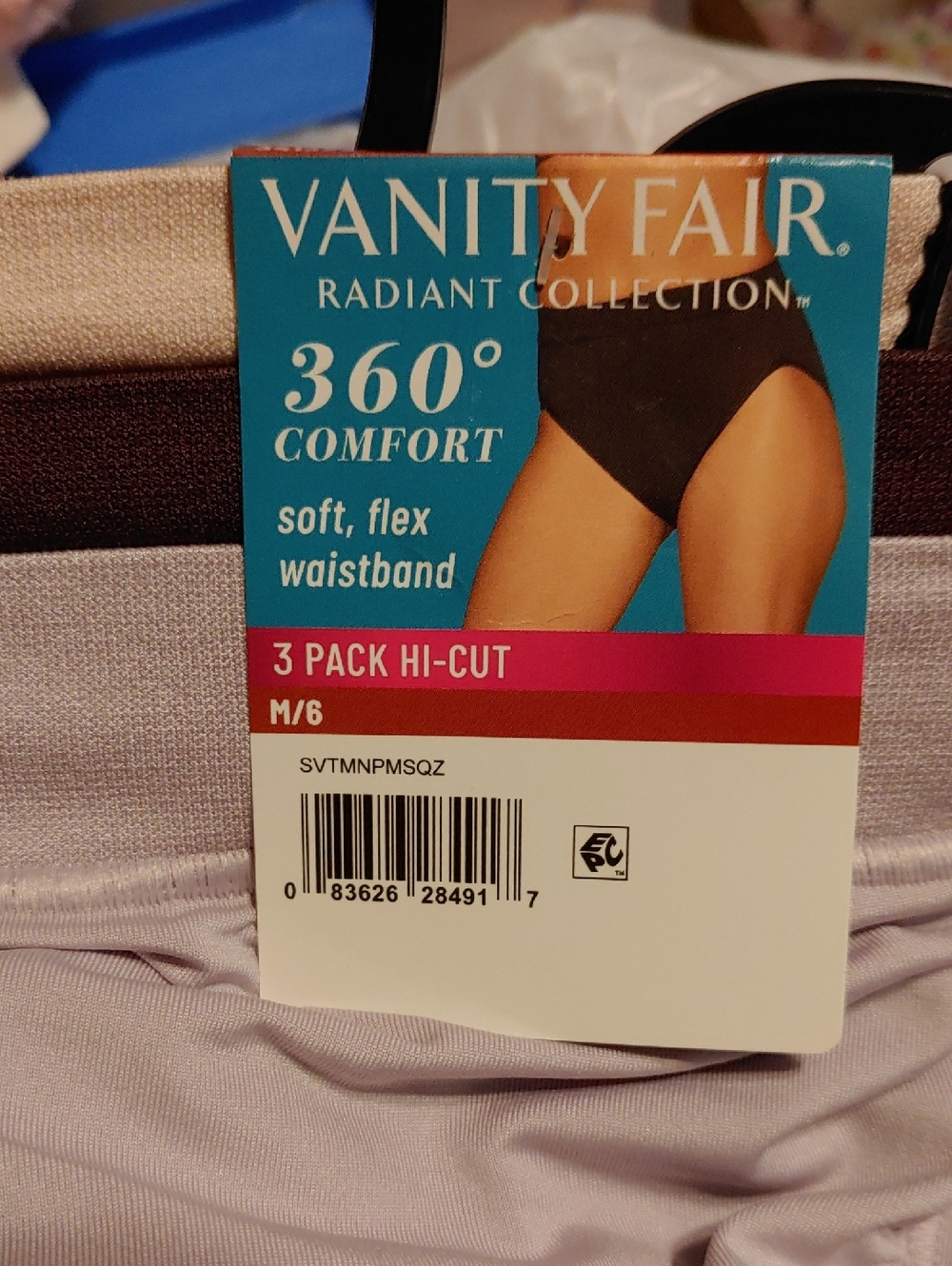 NWT Vanity Fair Medium/6 360° Soft Flex Waistband Three Pack Panties